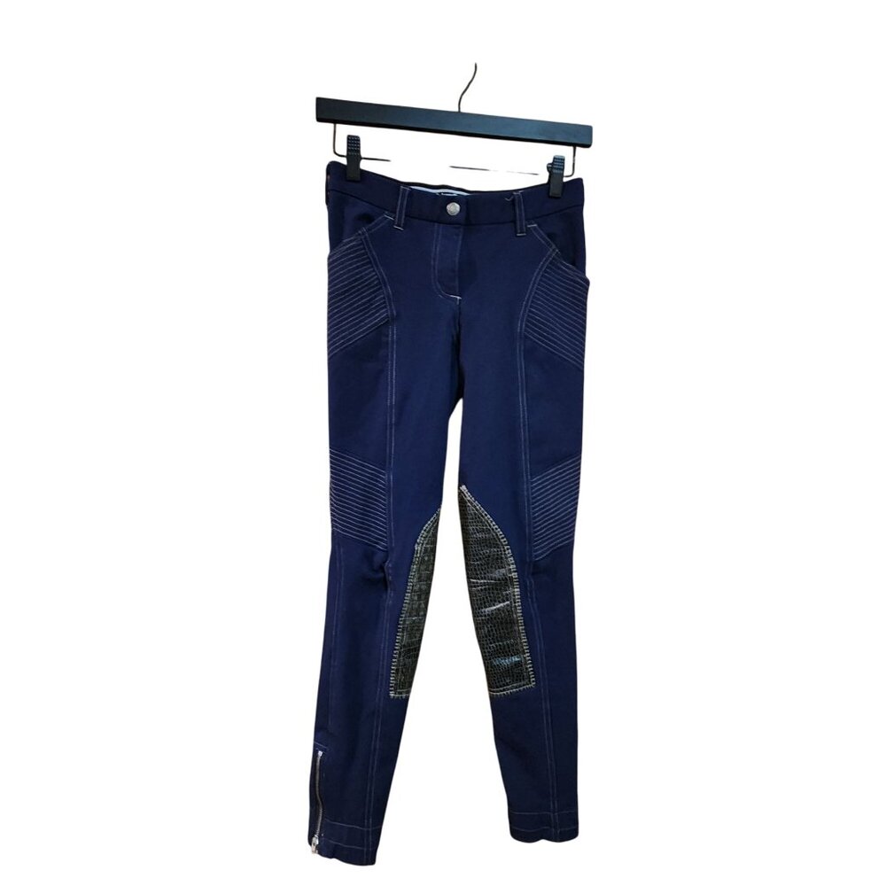 GhoDho LUNA Faux Crocodile Knee Patch Breeches Equestrian Riding Pants Size 26